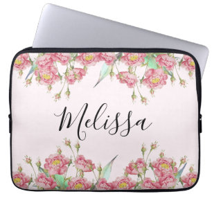 Housse Pour Ordinateur Portable Peony rose pâle