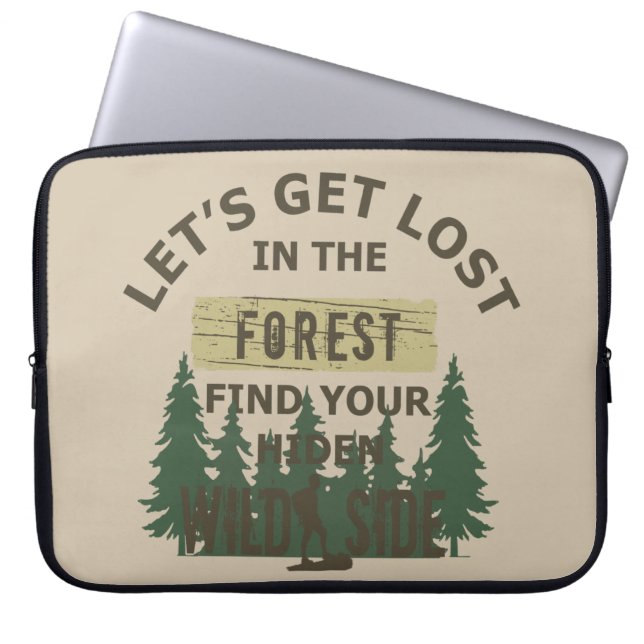 Housse Pour Ordinateur Portable perds-toi dans la forêt, trouve ton âme (Devant)