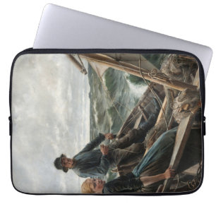 Housse Pour Ordinateur Portable Père et fille en mer (par Albert Edelfeel)