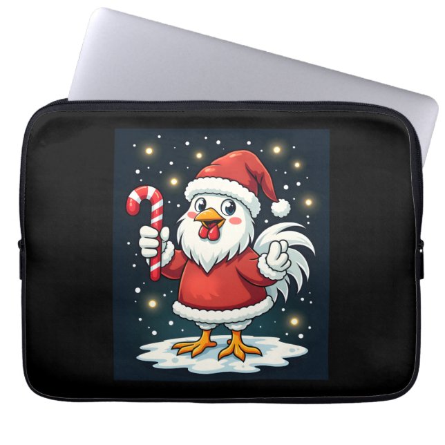 Housse Pour Ordinateur Portable Père Noël Chicken Joy (Devant)