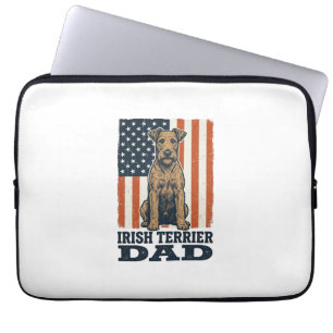 Housse Pour Ordinateur Portable Père Terrier Irlandais Patriotique Vintage
