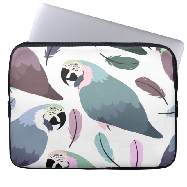 Housse Pour Ordinateur Portable Perroquets modernes motif tropical  (Devant)