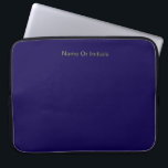 Housse Pour Ordinateur Portable Personalize With Name Initials Dk Blue<br><div class="desc">Style: Neoprene Laptop Sleeve 15 inch Protect your laptop with a custom laptop sleeve. Made with 100% neoprene, these lightweight and water resistant sleeves look great with your photos, text, or designs. Great for travel or just day-to-day use, custom laptop sleeves come in three sizes to fit your device and...</div>