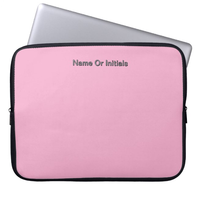 Housse Pour Ordinateur Portable Personalize With Name Initials Pink      (Devant)