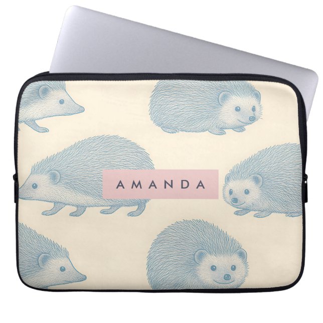 Housse Pour Ordinateur Portable Personalized Charming Hedgehog Pattern (Devant)