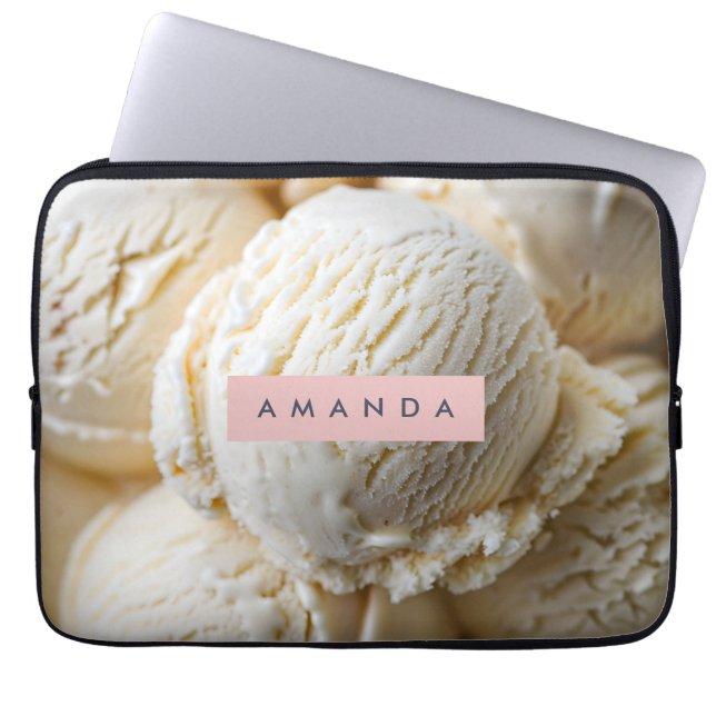 Housse Pour Ordinateur Portable Personalized Creamy Vanilla Ice Cream  (Devant)