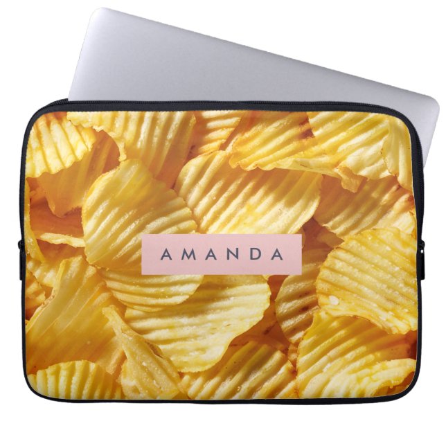 Housse Pour Ordinateur Portable Personalized Crispy Potato Chip Design (Devant)