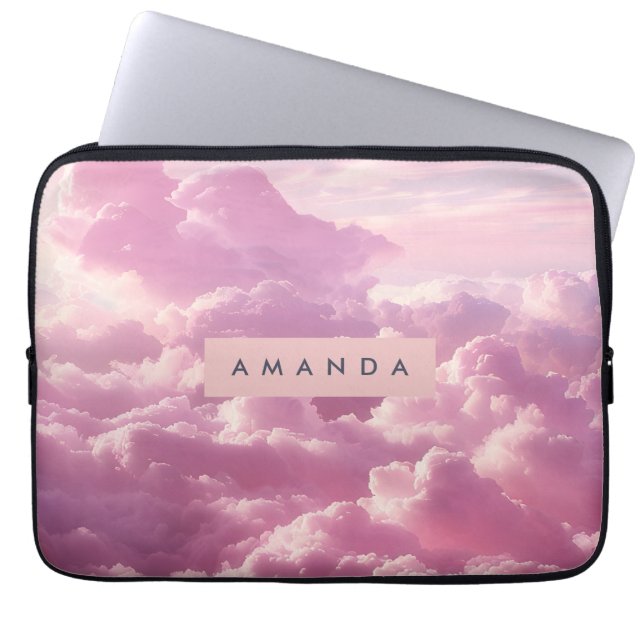 Housse Pour Ordinateur Portable Personalized Dreamy Pastel Pink Cloud  (Devant)
