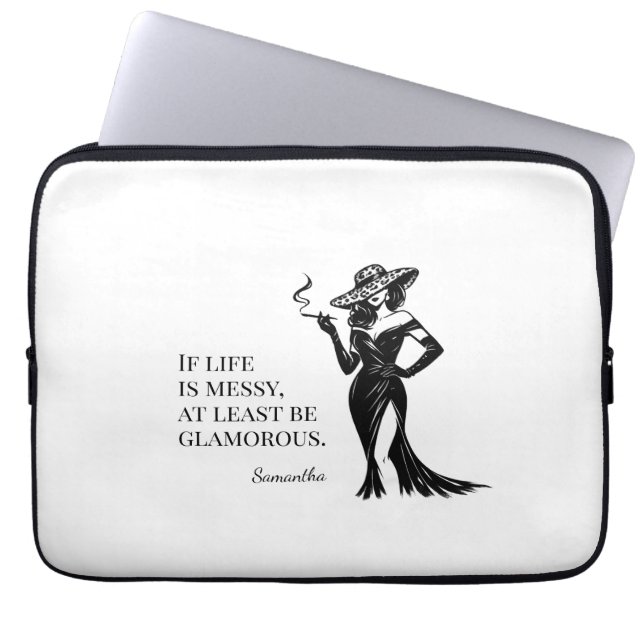 Housse Pour Ordinateur Portable Personalized Glam Style Quote Design  (Devant)