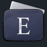 Housse Pour Ordinateur Portable Personalized Monogram and Name Laptop Sleeve<br><div class="desc">Personalized Monogram and Name Gifts
featuring personalized monogram and name in classic serif font style.</div>