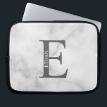 Housse Pour Ordinateur Portable Personalized Monogram and Name Laptop Sleeve<br><div class="desc">Personalized Monogram and Name Gifts
featuring personalized monogram and name in classic serif font style.</div>