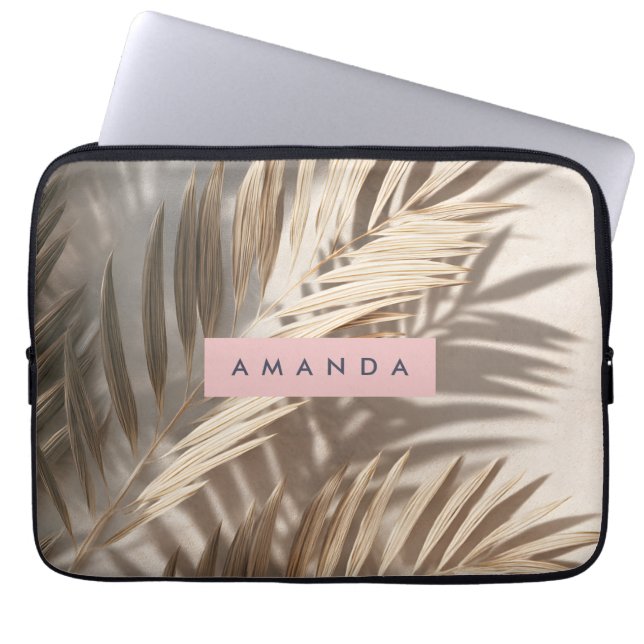 Housse Pour Ordinateur Portable Personalized Neutral Palm Shadows Tropical (Devant)