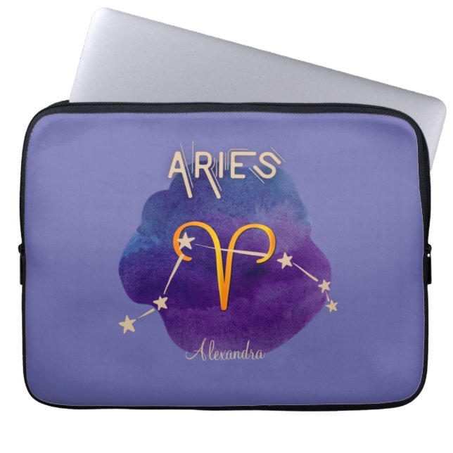 Housse Pour Ordinateur Portable Personalized Zodiac Sign Aries Constellation (Devant)