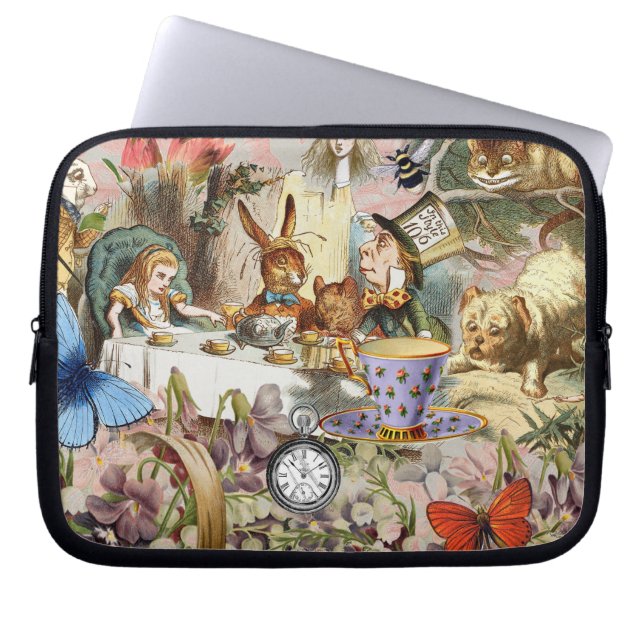 Housse Pour Ordinateur Portable Personnages de la fête du thé Alice in Wonderland (Devant)