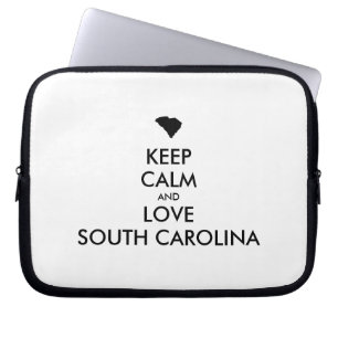 Housse Pour Ordinateur Portable Personnalisable CONSERVEZ CALME et AMOUR CAROLINA