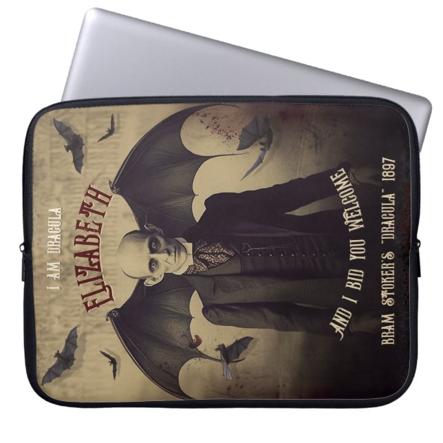 Housse Pour Ordinateur Portable Personnalisé Gothique Dracula Vampire (Devant)