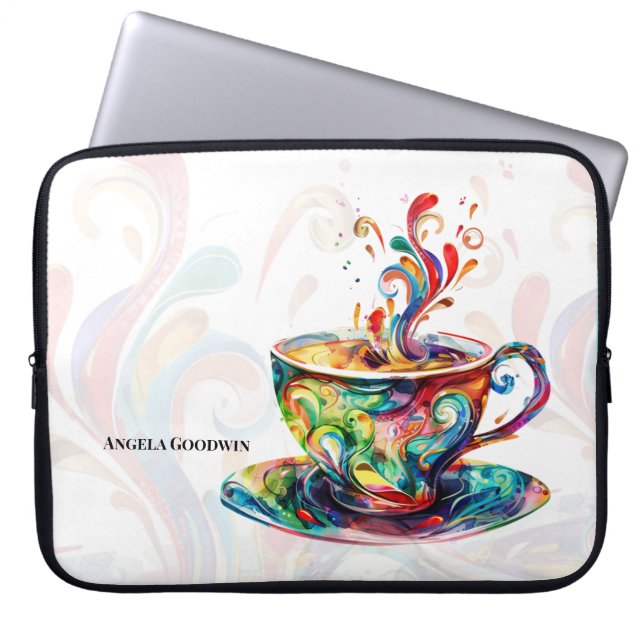Housse Pour Ordinateur Portable Personnalisé Lover Café (Devant)