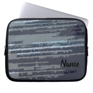 Housse Pour Ordinateur Portable Personnalisé Moderne Style Motif Bleu rayé