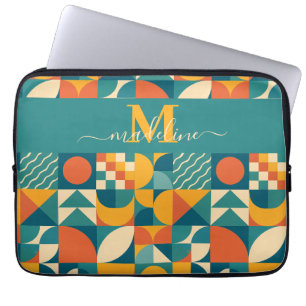 Housse Pour Ordinateur Portable Personnalisé Retro géométrique coloré