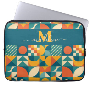 Housse Pour Ordinateur Portable Personnalisé Retro géométrique coloré