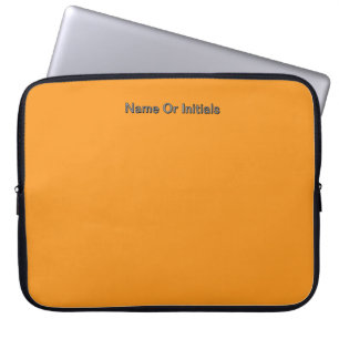 Housse Pour Ordinateur Portable Personnaliser avec les initiales du nom Orange