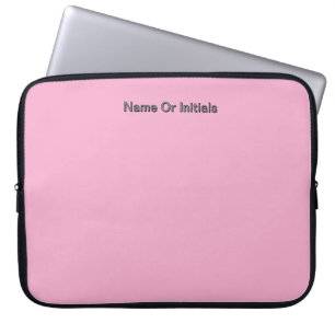 Housse Pour Ordinateur Portable Personnaliser avec les initiales du nom Rose     