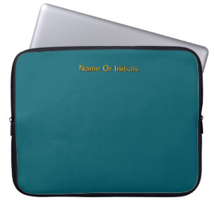 Housse Pour Ordinateur Portable Personnaliser avec les initiales du nom Sarcelle
