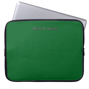 Housse Pour Ordinateur Portable Personnaliser avec les initiales du nom Vert
