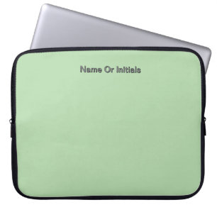 Housse Pour Ordinateur Portable Personnaliser avec les initiales du nom Vert menth