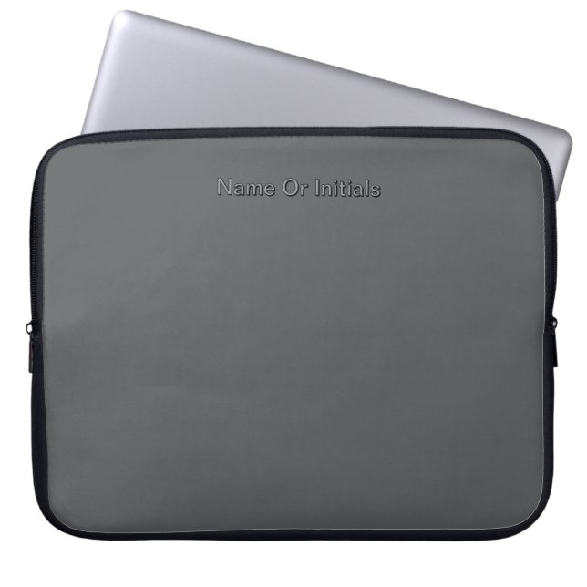 Housse Pour Ordinateur Portable Personnaliser avec nom gris  (Devant)