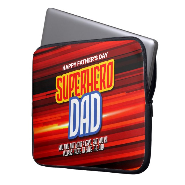 Housse Pour Ordinateur Portable Personnaliser SuperHero Papa (devant gauche)