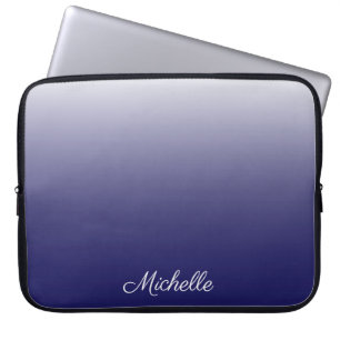 Housse Pour Ordinateur Portable Personnalized gradient ombre navy blue