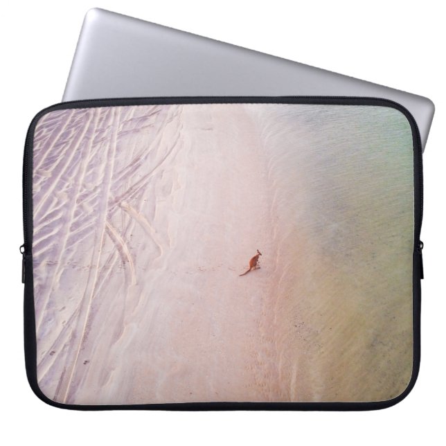 HOUSSE POUR ORDINATEUR PORTABLE PERSONNE SUR LA PLAGE (Devant)