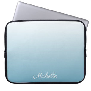 Housse Pour Ordinateur Portable Personnel gradient ombre angel blue