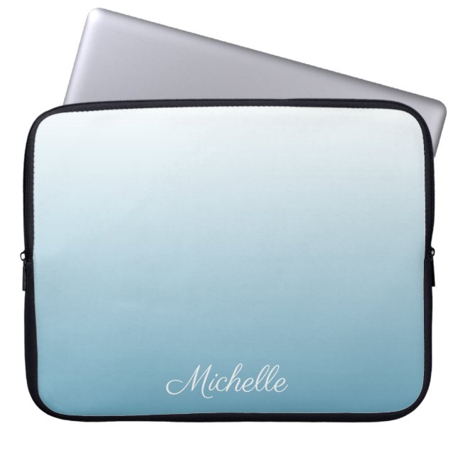 Housse Pour Ordinateur Portable Personnel gradient ombre angel blue (Devant)