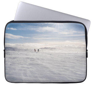 Housse Pour Ordinateur Portable Personnes marchant sur la neige, Islande