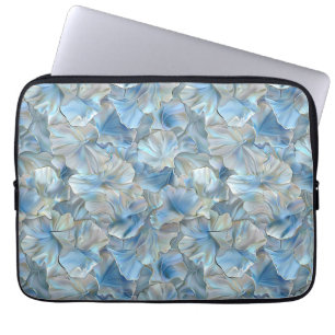 Housse Pour Ordinateur Portable Pétale bleu Iridescente Motif