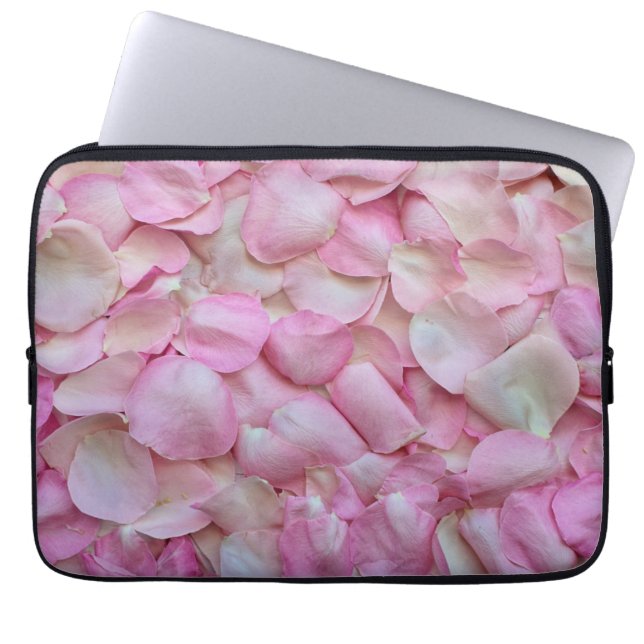 Housse Pour Ordinateur Portable Pétales rose rose Motif (Devant)