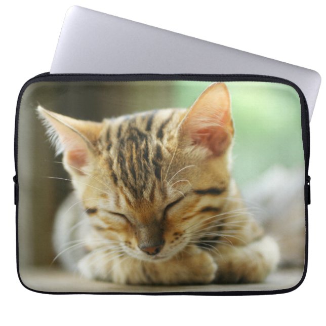 Housse Pour Ordinateur Portable Petit bébé de sommeil Kitty (Devant)