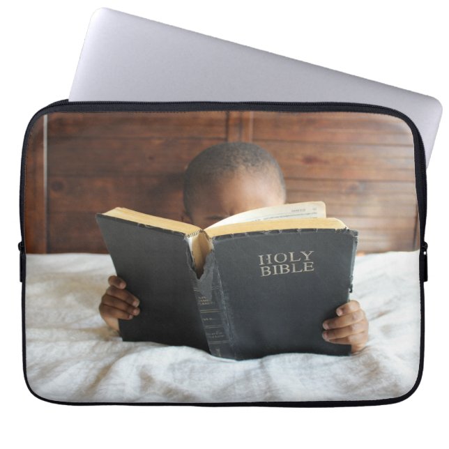 Housse Pour Ordinateur Portable Petit lecteur de la Sainte Bible (Devant)