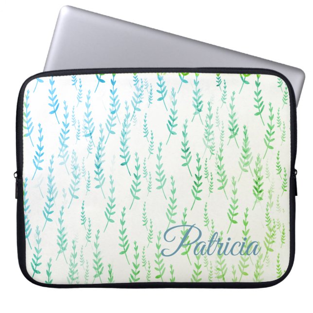 Housse Pour Ordinateur Portable Petites brindilles avec Feuilles (Devant)