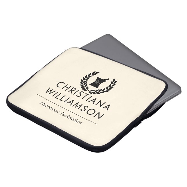 Housse Pour Ordinateur Portable Pharmaciste Élégant Personnalisé Personnel de la p (Devant haut)