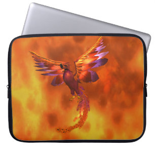 Housse Pour Ordinateur Portable Phoenix coloré volant contre un Arrière - plan enf