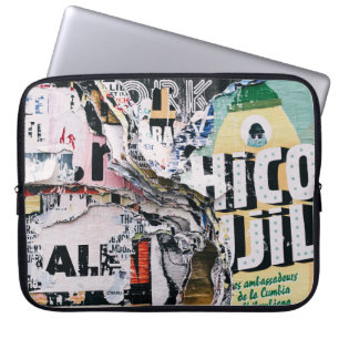 Housse Pour Ordinateur Portable Photo de clôture de papiers déchirés