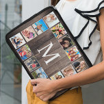 Housse Pour Ordinateur Portable Photo de Custom Collage Rustic Farmhouse Family<br><div class="desc">Créez votre propre pochette de 14 photo collage personnalisées avec vos images personnalisées sur un arrière - plan rustique en planches de bois de style ferme. Le design comprend également votre monogramme. Ajoutez vos photos,  designs ou oeuvres d'art préférés pour créer quelque chose de vraiment unique.</div>