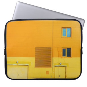 HOUSSE POUR ORDINATEUR PORTABLE PHOTO DE MUR PEINT JAUNE ET BLANC