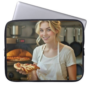 Housse Pour Ordinateur Portable Photo de pizza à manger Personnaliser