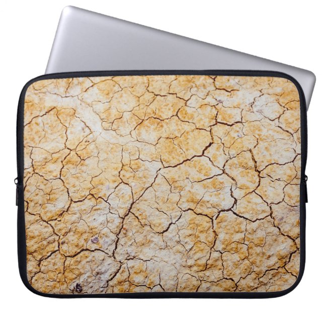 Housse Pour Ordinateur Portable Photo de sol brun séché (Devant)