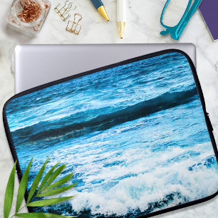 Housse Pour Ordinateur Portable photo de vagues d'océan turquoise à Hawaii tropica
