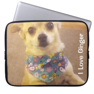 Housse Pour Ordinateur Portable Photo personnalisée d'animal de compagnie Message